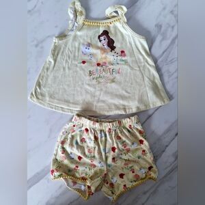 Disney Belle "Beautiful Inside and Out" Pajama Set From Japan (3T)